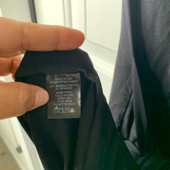 Kal Rieman Black Midi Dress Tie Back Sleeveless Dress Size Small minimalist - Picture 6 of 7